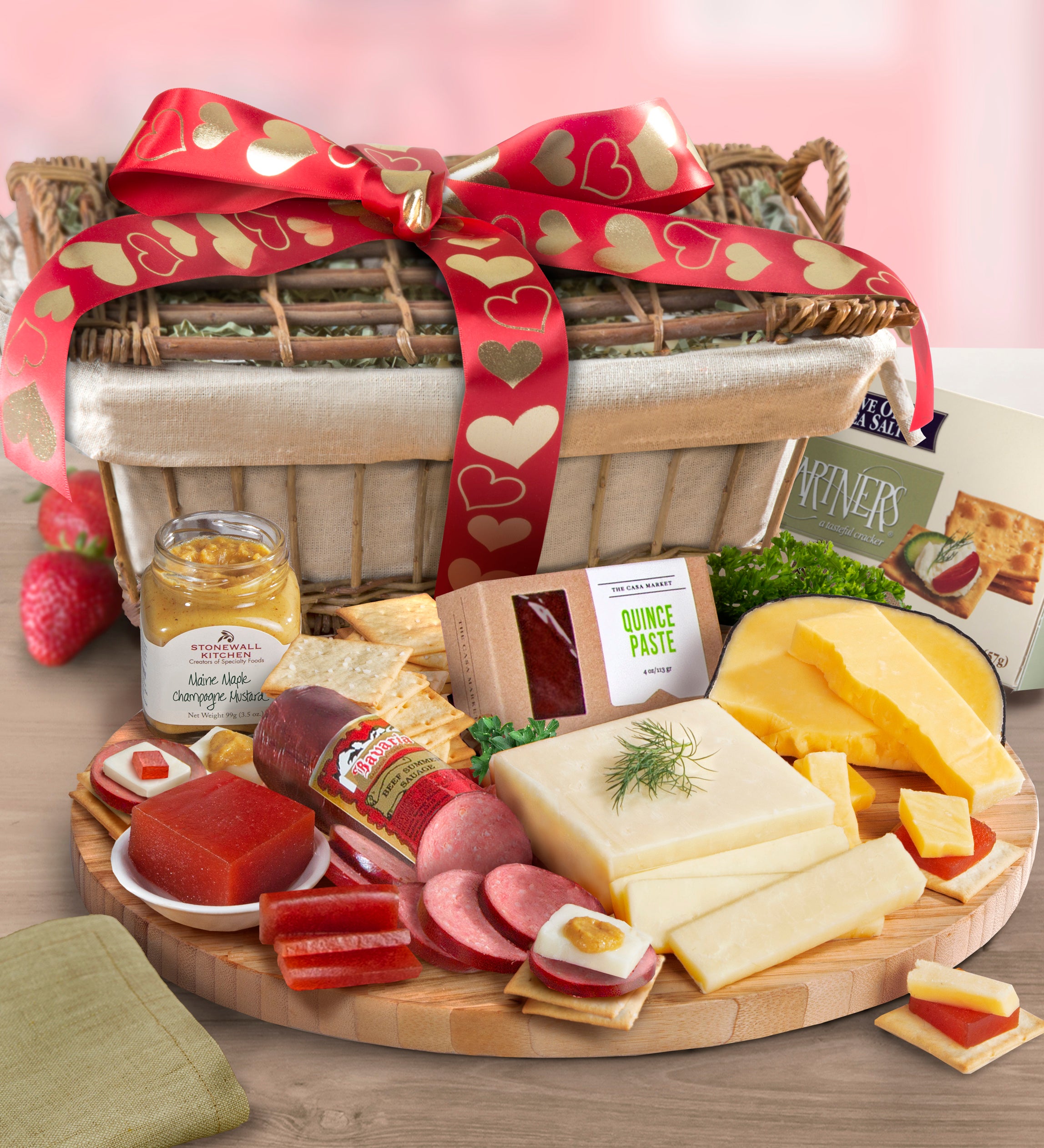 Valentine Meat & Cheese Gift Basket